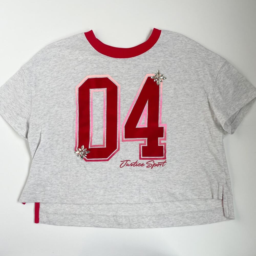 Justice Cropped Tee size 10